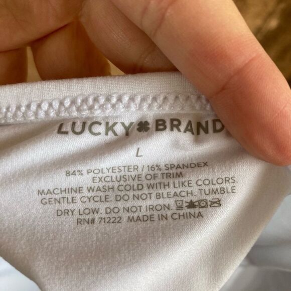 Lucky Brand 2-pack Logo Pride Spaghetti Strap Scoop Neck Snap Bodysuits Tanktops - Picture 7 of 16